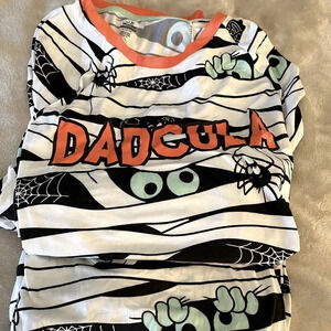 Way To Celebrate Halloween Dadgula Mummy Pajama Set Mens XL White Orange